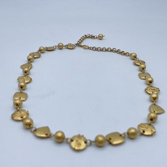 Vintage Gold-tone Beaded Chain Necklace - Picture 4 of 8